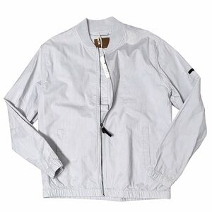 Civil Society Light Gray Zip-Up Bomber Jacket Brand New
